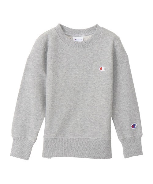 Champion（チャンピオン）の「Champion/チャンピオン　キッズ　クールネックスウェットトップス（スウェット・キッズ・ベージュ/ネイビー/グレー/ブルー/チャコール/ブラック/ブラウン/サンドベージュ・100cm/120cm/140cm/150cm/160cm/110cm/130cm）」の3枚目の写真
