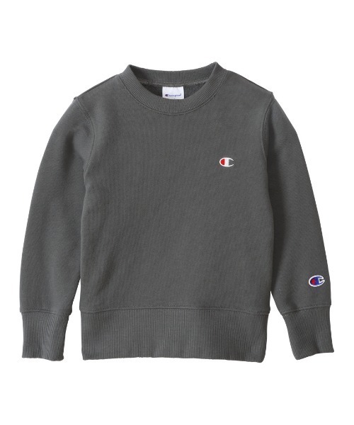 Champion（チャンピオン）の「Champion/チャンピオン　キッズ　クールネックスウェットトップス（スウェット・キッズ・ベージュ/ネイビー/グレー/ブルー/チャコール/ブラック/ブラウン/サンドベージュ・100cm/120cm/140cm/150cm/160cm/110cm/130cm）」の4枚目の写真