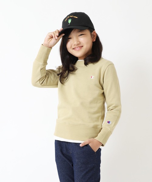 Champion（チャンピオン）の「Champion/チャンピオン　キッズ　クールネックスウェットトップス（スウェット・キッズ・ベージュ/ネイビー/グレー/ブルー/チャコール/ブラック/ブラウン/サンドベージュ・100cm/120cm/140cm/150cm/160cm/110cm/130cm）」の10枚目の写真