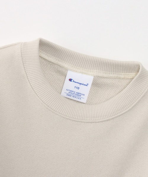 Champion（チャンピオン）の「Champion/チャンピオン　キッズ　クールネックスウェットトップス（スウェット・キッズ・ベージュ/ネイビー/グレー/ブルー/チャコール/ブラック/ブラウン/サンドベージュ・100cm/120cm/140cm/150cm/160cm/110cm/130cm）」の19枚目の写真