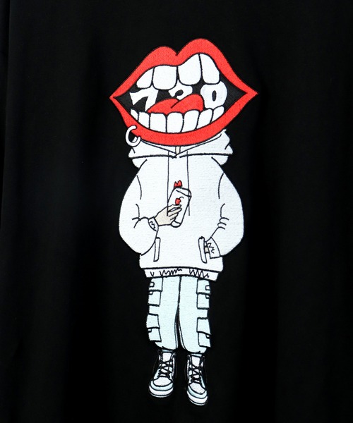 RE730（アールイーセブンサーティー）の「RE730 なみおくん　ビッグシルエット ロングスリーブTシャツ（Tシャツ/カットソー・メンズ・ブラック/ホワイト・M/XL/L）」の12枚目の写真