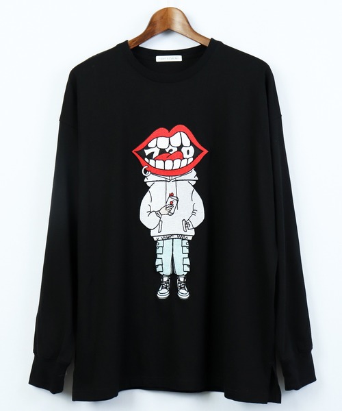 RE730（アールイーセブンサーティー）の「RE730 なみおくん　ビッグシルエット ロングスリーブTシャツ（Tシャツ/カットソー・メンズ・ブラック/ホワイト・M/XL/L）」の6枚目の写真