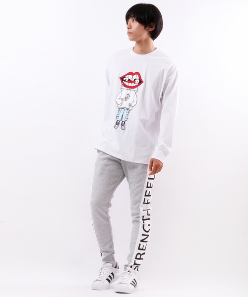 RE730（アールイーセブンサーティー）の「RE730 なみおくん　ビッグシルエット ロングスリーブTシャツ（Tシャツ/カットソー・メンズ・ブラック/ホワイト・M/XL/L）」の3枚目の写真