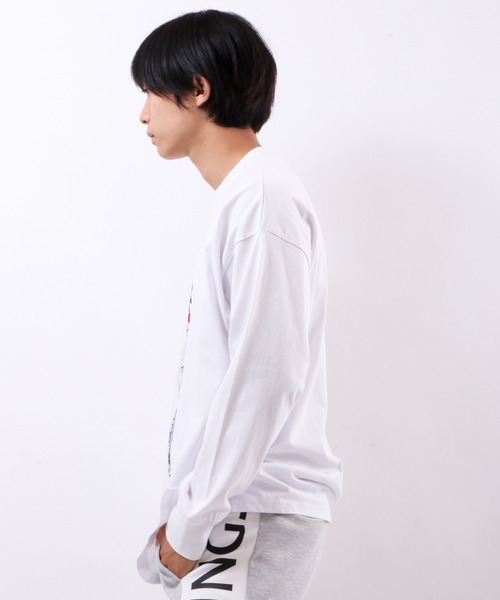 RE730（アールイーセブンサーティー）の「RE730 なみおくん　ビッグシルエット ロングスリーブTシャツ（Tシャツ/カットソー・メンズ・ブラック/ホワイト・M/XL/L）」の11枚目の写真