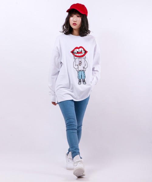 RE730（アールイーセブンサーティー）の「RE730 なみおくん　ビッグシルエット ロングスリーブTシャツ（Tシャツ/カットソー・メンズ・ブラック/ホワイト・M/XL/L）」の17枚目の写真