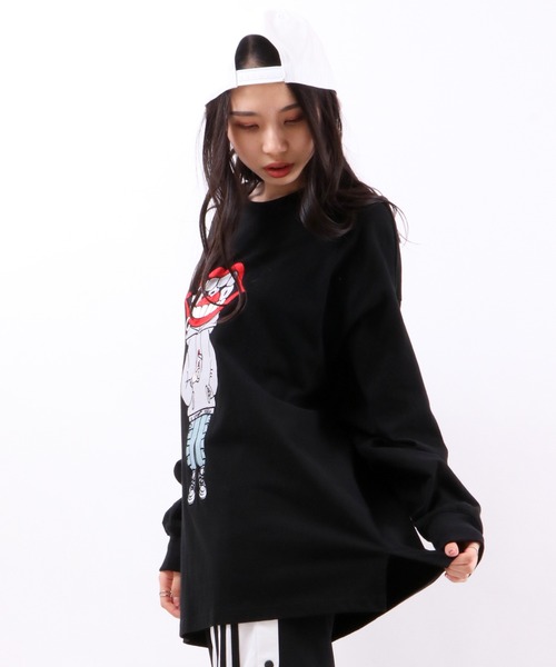 RE730（アールイーセブンサーティー）の「RE730 なみおくん　ビッグシルエット ロングスリーブTシャツ（Tシャツ/カットソー・メンズ・ブラック/ホワイト・M/XL/L）」の20枚目の写真