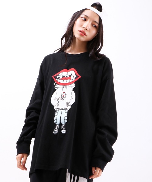 RE730（アールイーセブンサーティー）の「RE730 なみおくん　ビッグシルエット ロングスリーブTシャツ（Tシャツ/カットソー・メンズ・ブラック/ホワイト・M/XL/L）」の19枚目の写真