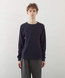 【TONE BY AS】ワッフルクルーネックT(BL)