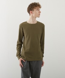 【TONE BY AS】ワッフルクルーネックT(BL)