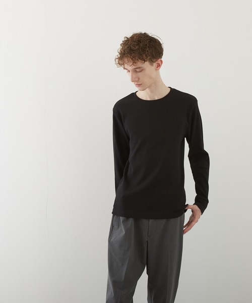 TONE SELECT WEAR（トーンセレクトウェア）の「【TONE BY AS】ワッフルクルーネックT(BL)（Tシャツ/カットソー・メンズ・ホワイト/ブラック/ベージュ/ネイビー/グレー/カーキ/ライトピンク・MEDIUM/LARGE）」の13枚目の写真