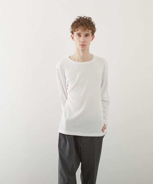 TONE SELECT WEAR（トーンセレクトウェア）の「【TONE BY AS】ワッフルクルーネックT(BL)（Tシャツ/カットソー・メンズ・ホワイト/ブラック/ベージュ/ネイビー/グレー/カーキ/ライトピンク・MEDIUM/LARGE）」の17枚目の写真