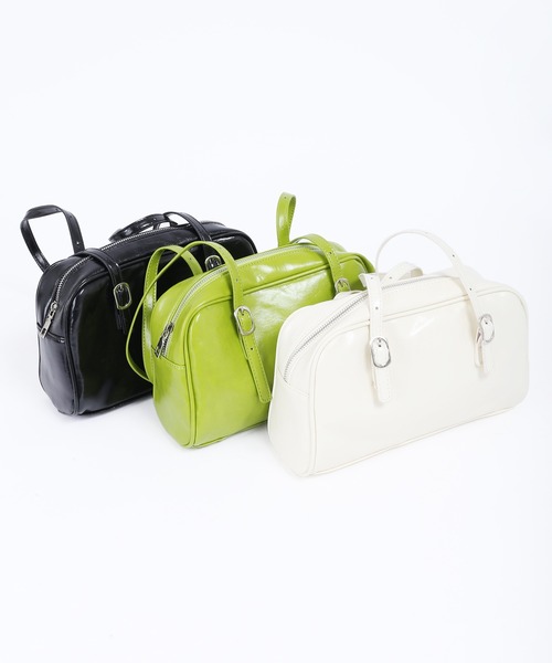 WC（ダブル シー）の「ベルトボストンバッグ（ボストンバッグ・レディース・ホワイト/ブラック/グリーン・FREE）」の7枚目の写真