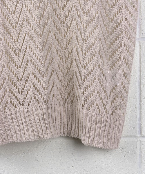 me+em select（ミームセレクト）の「クロシェニットオーバーベスト（ベスト・レディース・ブルー/アイボリー/ブラック/ベージュ・FREE）」の17枚目の写真