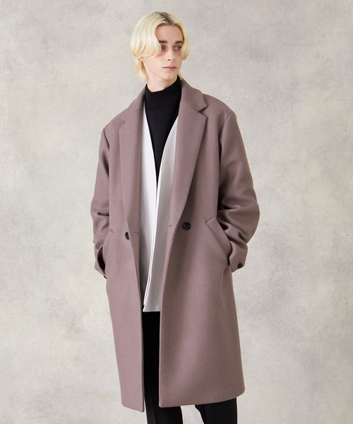 PUBLIC TOKYO（パブリックトウキョウ）の「スーパードライ/ノーカラーカーディガンジャケット（ノーカラージャケット・メンズ・アイボリー/ブラウン・1/2）」の21枚目の写真