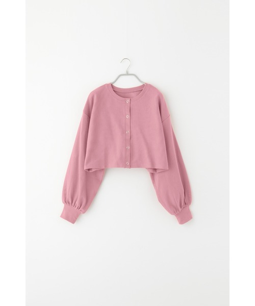 Heather（ヘザー）の「スナップボタンカットカーディガン　219169（Tシャツ/カットソー・レディース・ブラック/レッド/オレンジ/ブルー/グリーン/アイボリー/ピンク・FREE）」の5枚目の写真