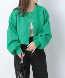 Heather | スナップボタンカットカーディガン　219169(Tシャツ/カットソー)