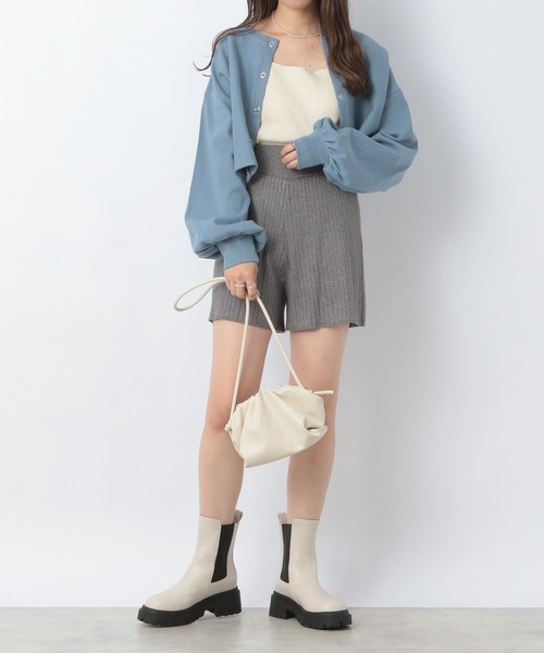 Heather（ヘザー）の「スナップボタンカットカーディガン　219169（Tシャツ/カットソー・レディース・ブラック/レッド/オレンジ/ブルー/グリーン/アイボリー/ピンク・FREE）」の21枚目の写真