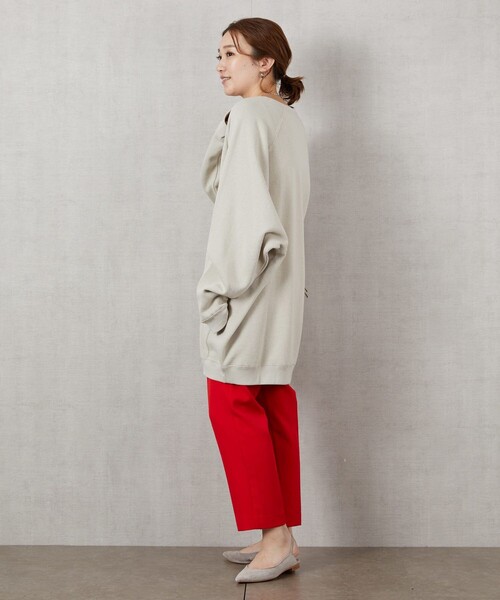 FREAK'S STORE（フリークスストア）の「▽【WEB限定】OE裏起毛ラグランプルオーバー（スウェット・レディース・ホワイト/グリーン/ナチュラル/イエロー/ブラック・ﾌﾘ-）」の11枚目の写真