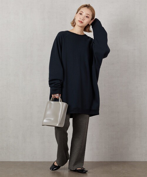 FREAK'S STORE（フリークスストア）の「▽【WEB限定】OE裏起毛ラグランプルオーバー（スウェット・レディース・ホワイト/グリーン/ナチュラル/イエロー/ブラック・ﾌﾘ-）」の14枚目の写真