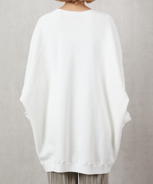 FREAK'S STORE（フリークスストア）の「▽【WEB限定】OE裏起毛ラグランプルオーバー（スウェット・レディース・ホワイト/グリーン/ナチュラル/イエロー/ブラック・ﾌﾘ-）」の6枚目の写真