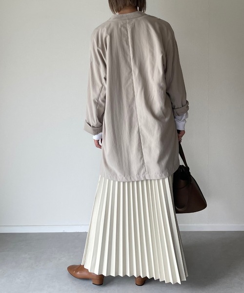 y/m by misato（イムバイミサト）の「スタンドシャツジャケット（その他アウター・レディース・チャコールグレー/ベージュ・FREE）」の15枚目の写真