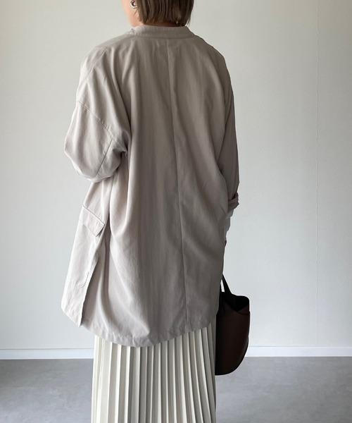 y/m by misato（イムバイミサト）の「スタンドシャツジャケット（その他アウター・レディース・チャコールグレー/ベージュ・FREE）」の10枚目の写真