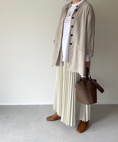 y/m by misato（イムバイミサト）の「スタンドシャツジャケット（その他アウター・レディース・チャコールグレー/ベージュ・FREE）」の18枚目の写真