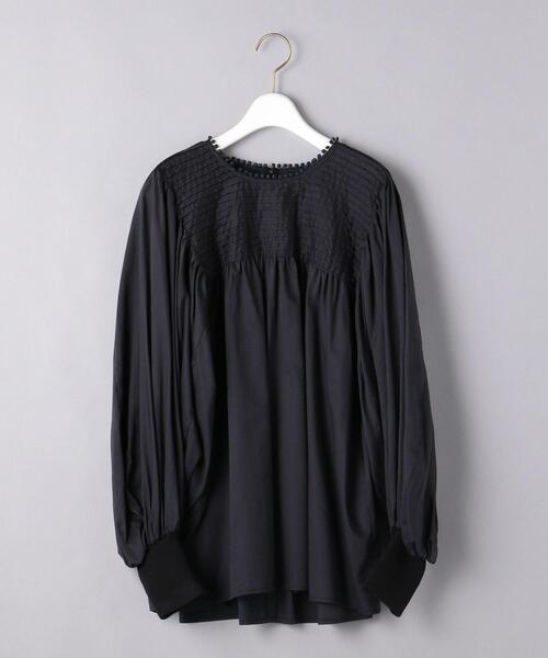 MUVEIL（ミュベール）の「＜MUVEIL（ミュベール）＞ピンタック ブラウス ■■■（シャツ/ブラウス・レディース・オフホワイト/ブラック・36）」の2枚目の写真