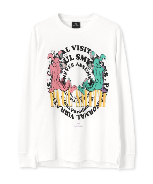 ポールスミス PS Paul Smith *Two Dogs コットンプリントロングスリーブシャツ*S綿薄手カットソーブラック(27-2407-130)【42H42】 ポールスミス PS Paul Smith *Two Dogs コットンプリントロング