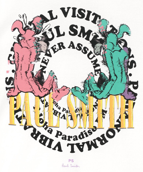 ポールスミス PS Paul Smith *Two Dogs コットンプリントロングスリーブシャツ*S綿薄手カットソーブラック(27-2407-130)【42H42】 ポールスミス PS Paul Smith *Two Dogs コットンプリントロング