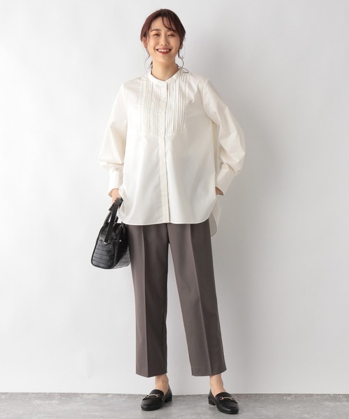 GLOBAL WORK（グローバルワーク）の「テントラインボザムシャツ【MATINEE LINE】/215881（シャツ/ブラウス・レディース・ブラック/オフホワイト/ラベンダー・MEDIUM/LARGE）」の12枚目の写真