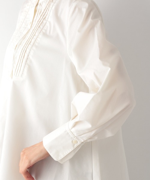 GLOBAL WORK（グローバルワーク）の「テントラインボザムシャツ【MATINEE LINE】/215881（シャツ/ブラウス・レディース・ブラック/オフホワイト/ラベンダー・MEDIUM/LARGE）」の11枚目の写真