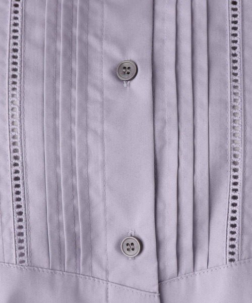 GLOBAL WORK（グローバルワーク）の「テントラインボザムシャツ【MATINEE LINE】/215881（シャツ/ブラウス・レディース・ブラック/オフホワイト/ラベンダー・MEDIUM/LARGE）」の9枚目の写真