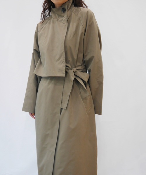 AZUL ENCANTO（アズールエンカント）の「スタンドカラーロングコート（その他アウター・レディース・ベージュ/カーキ・FREE）」の17枚目の写真