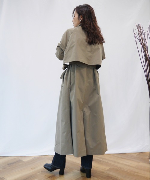 AZUL ENCANTO（アズールエンカント）の「スタンドカラーロングコート（その他アウター・レディース・ベージュ/カーキ・FREE）」の13枚目の写真