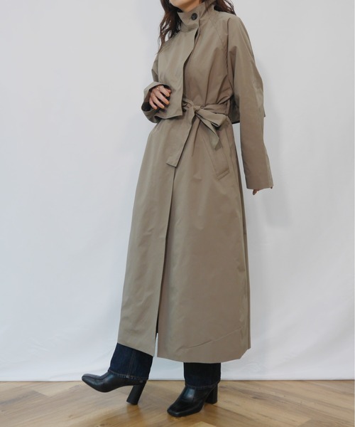 AZUL ENCANTO（アズールエンカント）の「スタンドカラーロングコート（その他アウター・レディース・ベージュ/カーキ・FREE）」の19枚目の写真