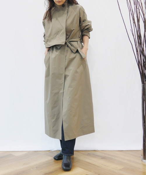 AZUL ENCANTO（アズールエンカント）の「スタンドカラーロングコート（その他アウター・レディース・ベージュ/カーキ・FREE）」の14枚目の写真