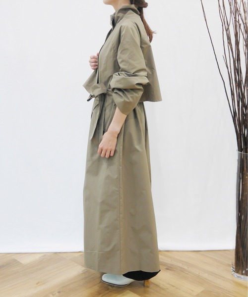 AZUL ENCANTO（アズールエンカント）の「スタンドカラーロングコート（その他アウター・レディース・ベージュ/カーキ・FREE）」の9枚目の写真
