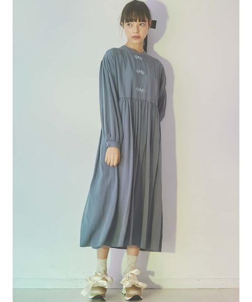 merry jenny（メリージェニー）の「チャイナフレアワンピース（ワンピース・レディース・ブラック/ブルー/アイボリー・FREE）」の10枚目の写真