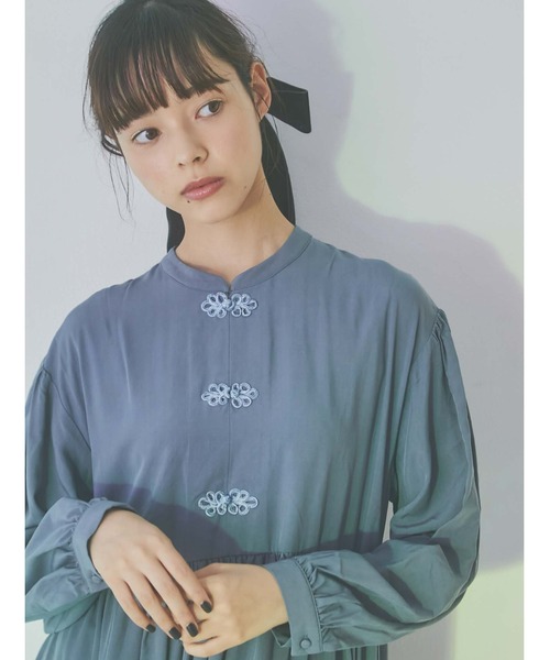 merry jenny（メリージェニー）の「チャイナフレアワンピース（ワンピース・レディース・ブラック/ブルー/アイボリー・FREE）」の16枚目の写真