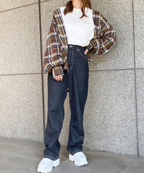 apres jour（アプレジュール）の「チェックＢＩＧシャツ【ZOZOTOWN限定アイテム】（シャツ/ブラウス・レディース・グリーン/ブラウン系その他/ボルドー・X-LARGE/フリー）」の11枚目の写真