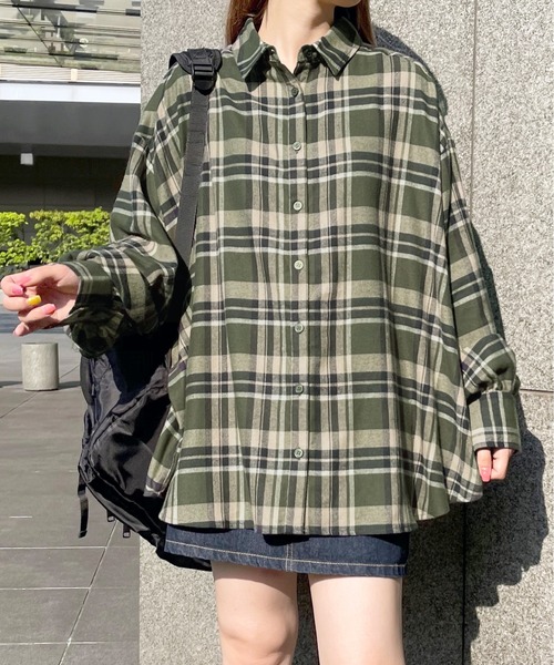 apres jour（アプレジュール）の「チェックＢＩＧシャツ【ZOZOTOWN限定アイテム】（シャツ/ブラウス・レディース・グリーン/ブラウン系その他/ボルドー・X-LARGE/フリー）」の13枚目の写真