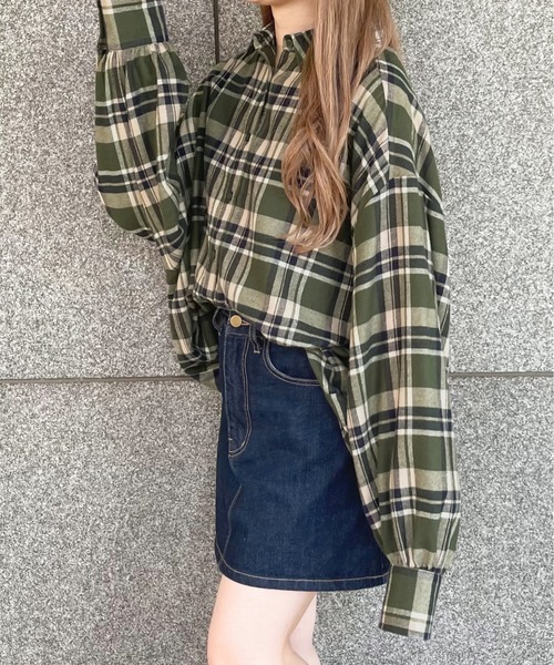 apres jour（アプレジュール）の「チェックＢＩＧシャツ【ZOZOTOWN限定アイテム】（シャツ/ブラウス・レディース・グリーン/ブラウン系その他/ボルドー・X-LARGE/フリー）」の18枚目の写真