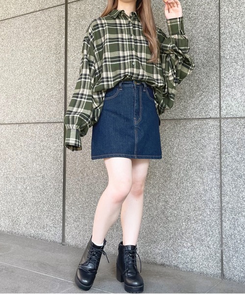 apres jour（アプレジュール）の「チェックＢＩＧシャツ【ZOZOTOWN限定アイテム】（シャツ/ブラウス・レディース・グリーン/ブラウン系その他/ボルドー・X-LARGE/フリー）」の20枚目の写真