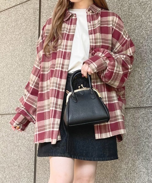 apres jour（アプレジュール）の「チェックＢＩＧシャツ【ZOZOTOWN限定アイテム】（シャツ/ブラウス・レディース・グリーン/ブラウン系その他/ボルドー・X-LARGE/フリー）」の22枚目の写真