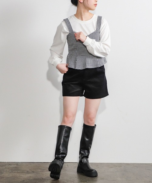 Honeys(ハニーズ)の「ビスチェ付トップス(その他トップス・レディース・ホワイト×ブラック/ホワイト系その他/ブラック系その他/ブルー系その他・S/M/L)」の17枚目の写真