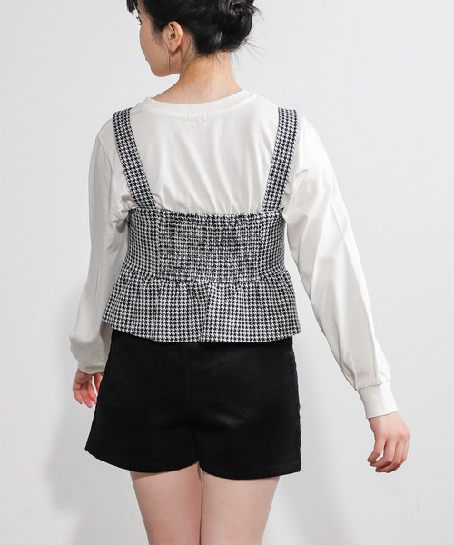 Honeys(ハニーズ)の「ビスチェ付トップス(その他トップス・レディース・ホワイト×ブラック/ホワイト系その他/ブラック系その他/ブルー系その他・S/M/L)」の8枚目の写真
