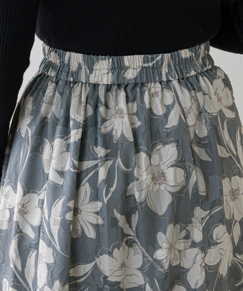 natural couture（ナチュラルクチュール）の「オリエンタル花柄ジャガードスカート（スカート・レディース・ブラック/グレー/ピンク・FREE）」の21枚目の写真
