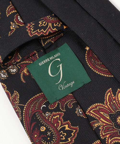 GIERRE（ジエレ）の「GIERRE / ペイズリー プリント ネクタイ（ネクタイ・メンズ・ブラック/チャコールグレー・ONE SIZE）」の7枚目の写真