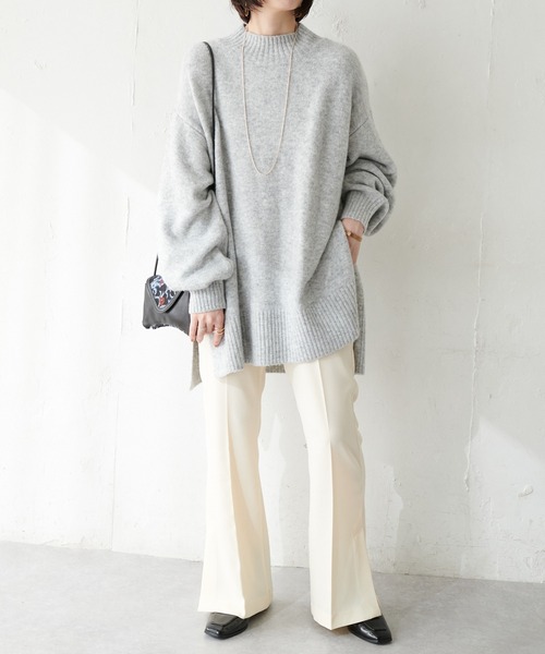 DISCOAT（ディスコート）の「センタープレスカラーフレアパンツ（その他パンツ・レディース・ブラック/ダークグリーン/ブラウン/アイボリー/マスタード/ローズ/ホワイト系その他/モスグリーン・SMALL/MEDIUM/LARGE）」の19枚目の写真